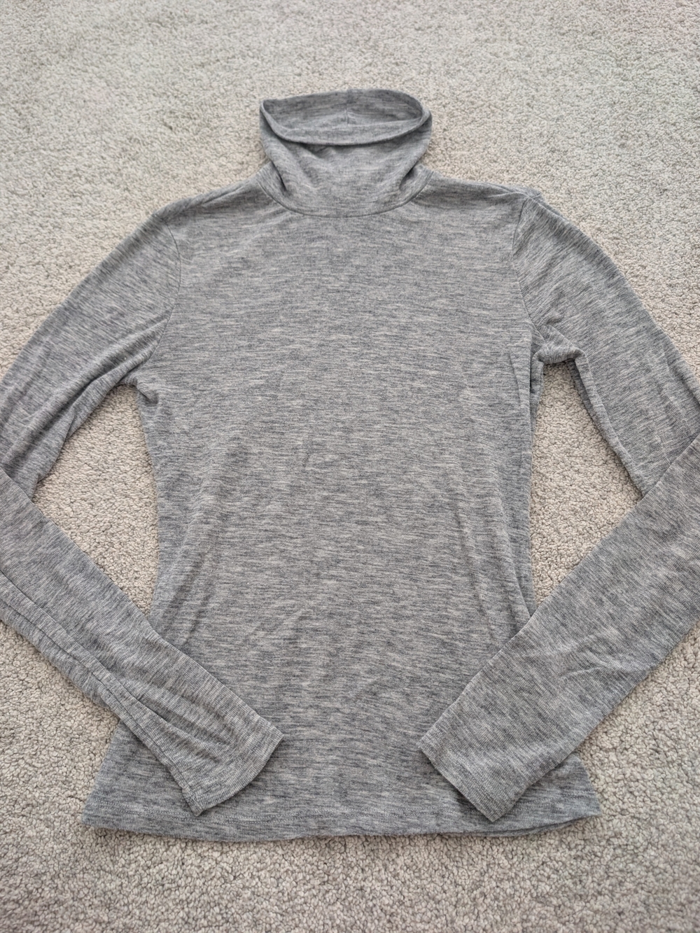 Gray Lightweight Turtleneck Sweater